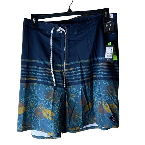 Salty Crew Floral Swim Trunk Men 44 Drawstring Summer Tropical Beachy Boardshort - Picture 3 of 12